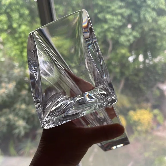 Vintage discontinued Nambe full lead Crystal Vase signed - Picture 2 of 7